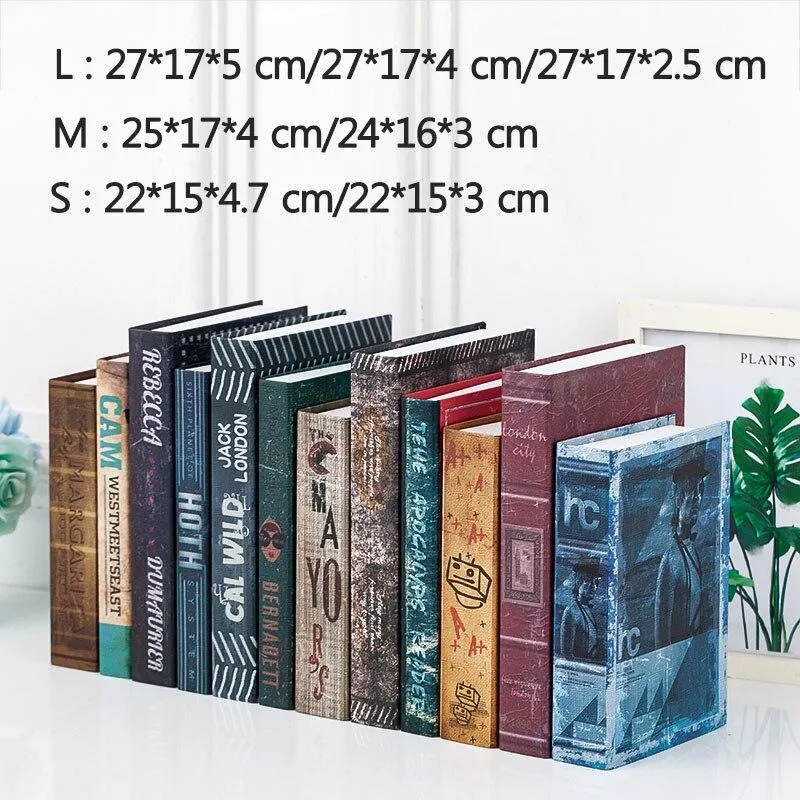 Antique nostalgique Style industriel faux livre Simulation livre modèle décoration de la maison accessoire salle d'étude décor de bureau ornements artisanat