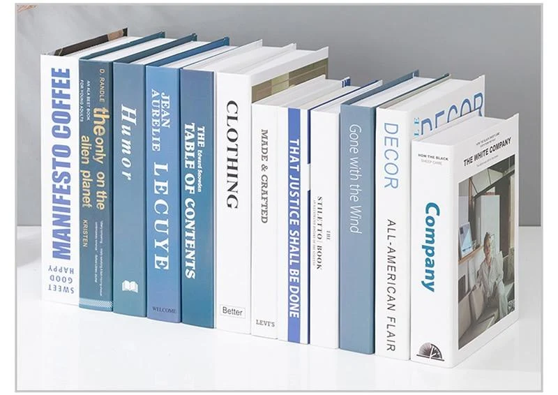 INS Simulation livre modèle décoration de la maison accessoires simplicité bleu faux livre décoration ameublement salle d'étude bibliothèque décor