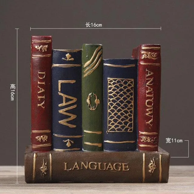 Rétro créatif bureau artisanat personnalité multi-fonction faux livre porte-stylo ornement bureau à domicile décor cadeau articles d'ameublement