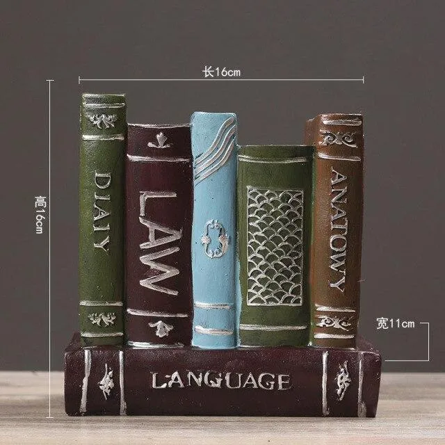 Rétro créatif bureau artisanat personnalité multi-fonction faux livre porte-stylo ornement bureau à domicile décor cadeau articles d'ameublement