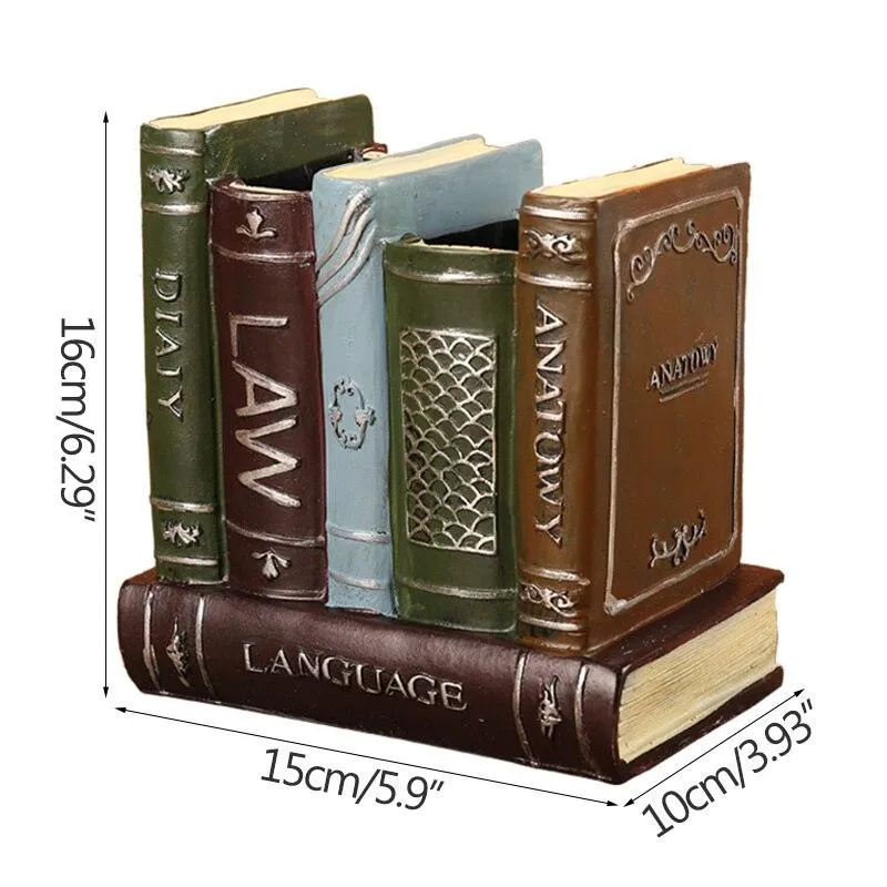 Rétro créatif bureau artisanat personnalité multi-fonction faux livre porte-stylo ornement bureau à domicile décor cadeau articles d'ameublement