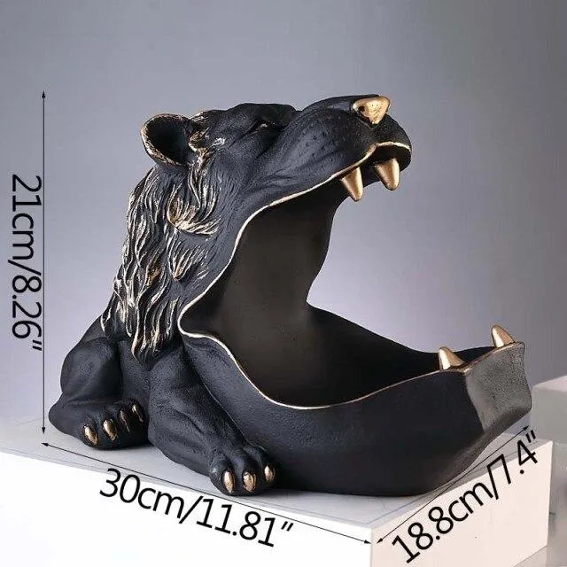 Figurines de stockage d'animaux modernes européens fournitures pour la maison en résine ornements de stockage de Lion salon affichage ameublement de plaque de bonbons