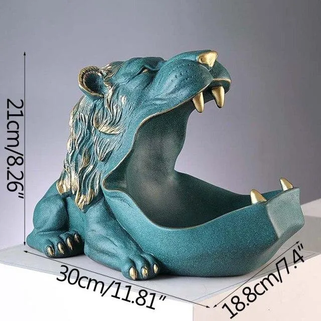 Figurines de stockage d'animaux modernes européens fournitures pour la maison en résine ornements de stockage de Lion salon affichage ameublement de plaque de bonbons