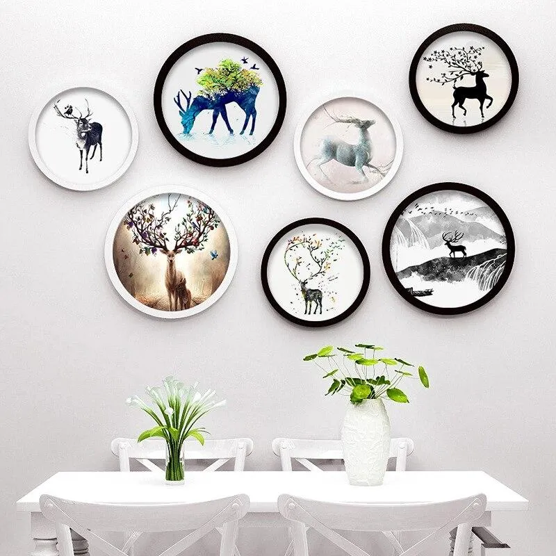 Décoration de la maison Peinture Cadre Photo Cadre Combinaison Salon Bureau Mur Affichage Photo Décoration Artisanat Cadeaux De Mariage