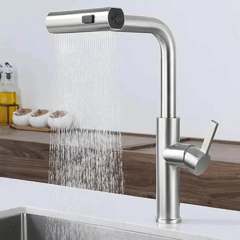 Tête de Robinet Rotative 360° Universelle 4 en 1 avec 4 Modes d'Eau pour Cuisine et Salle de Bain