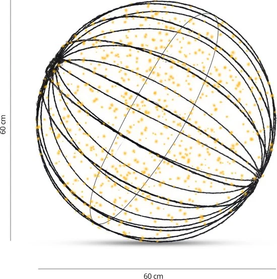 Boule lumineuse intelligente pour intérieur et extérieur - 60 cm