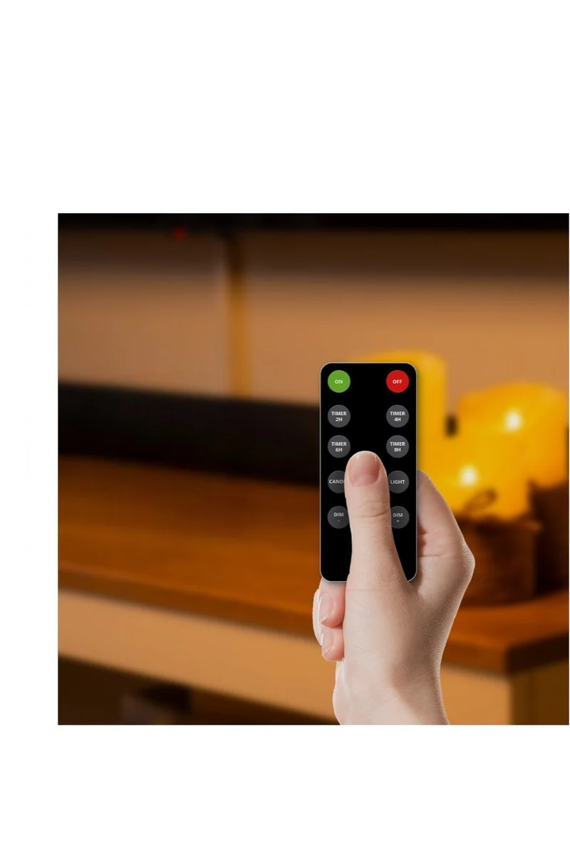 Coffret de 3 bougies en cire à LED avec télécommande