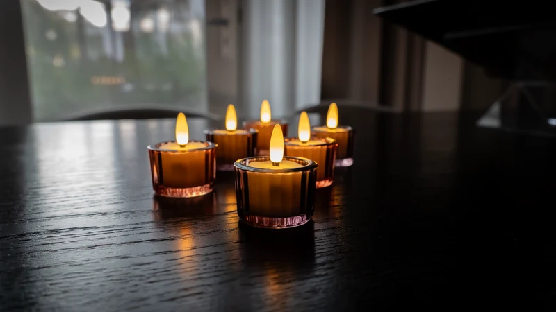 Lot de 6 Bougies chauffe-plat chauffe-plat rechargeables - Bougies LED avec flamme mobile - Télécommande incluse