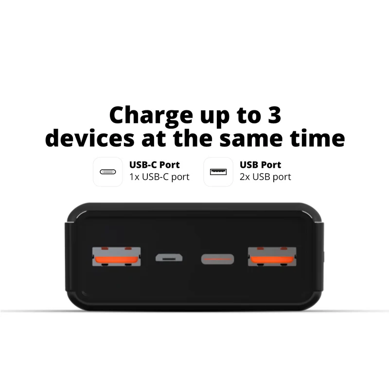 Chargeur mobile Noir Mammoth 20.000 mAh FlinQ