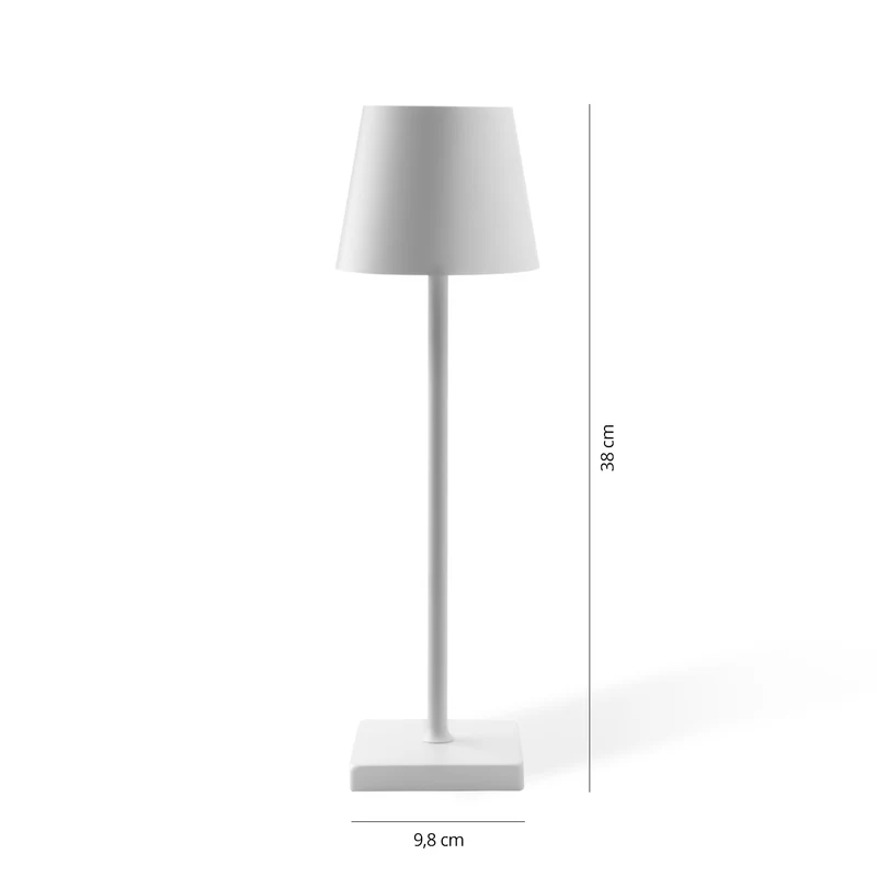 Lampe de Table Nova Blanche - Rechargeable et avec Commande Tactile