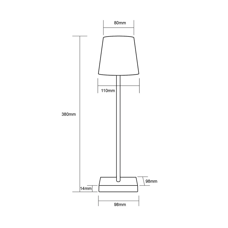 Lampe de Table Nova Blanche - Rechargeable et avec Commande Tactile