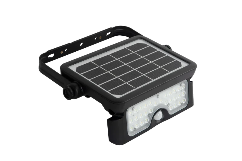 FlinQ Solar LED Floodlight 5W - Projecteur à énergie solaire - Lampe d'extérieur - IP65 - Lumière vive avec détecteur de mouvement