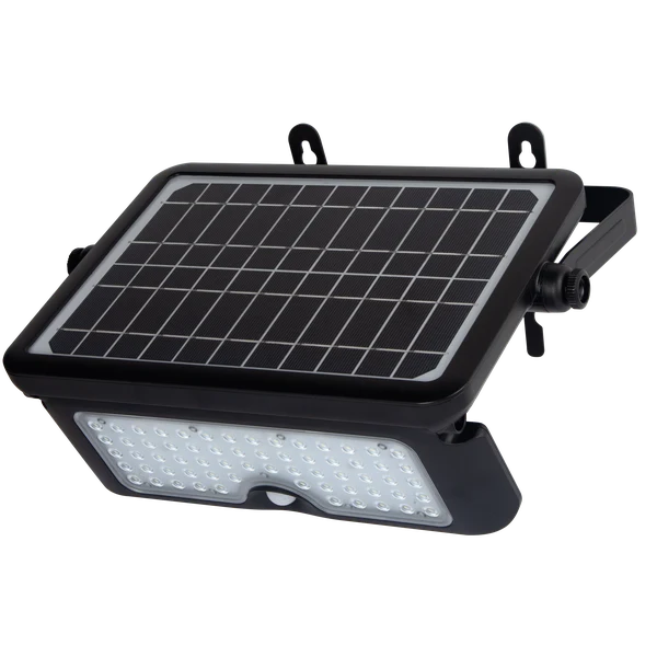 Solar LED Floodlight 10W - Projecteur à énergie solaire - Lampe d'extérieur - IP65 - Lumière vive avec détecteur de mouvement