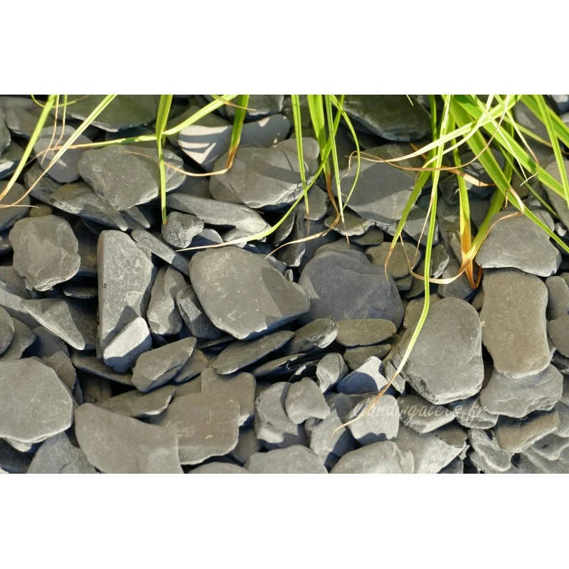 Paillage d'ardoise noir rondo 12/40