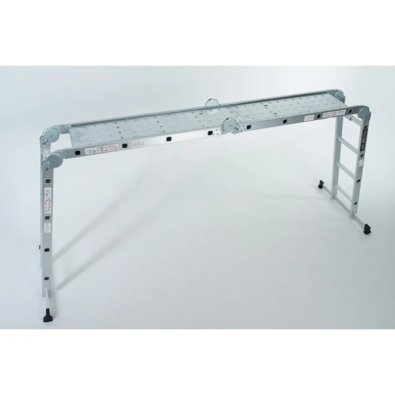 Echelle multifonction pliable 4 x 4 marches - hauteur 4.6 m + plateformes