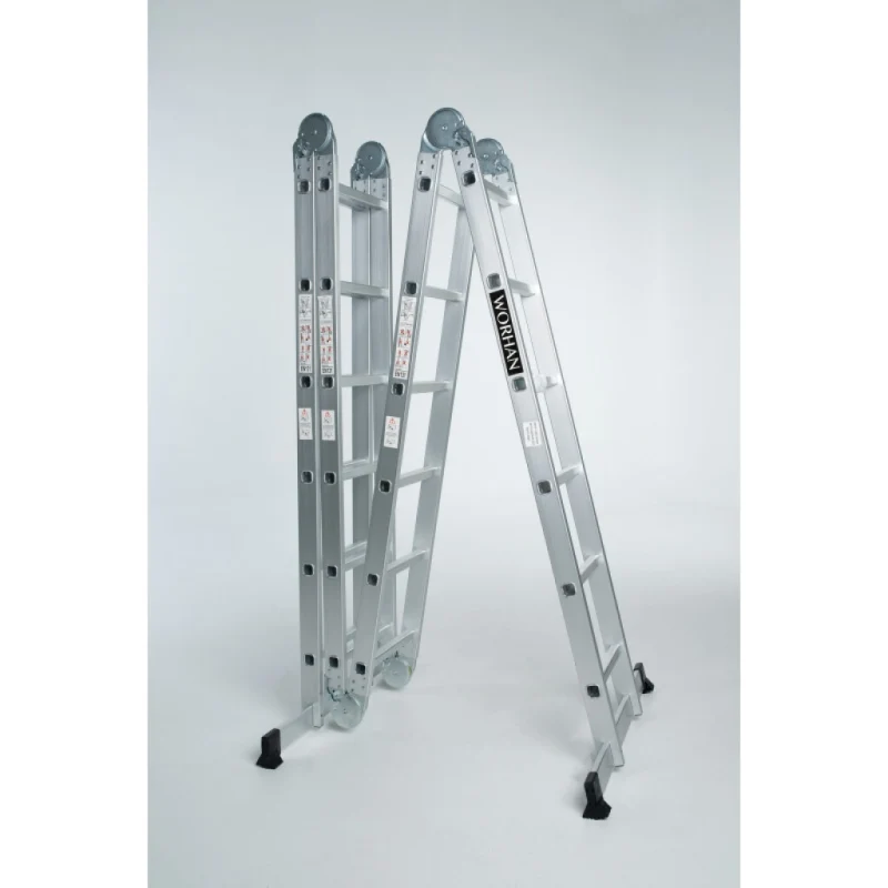 Echelle multifonction pliable 4 x 6 marches - hauteur 6.7 m