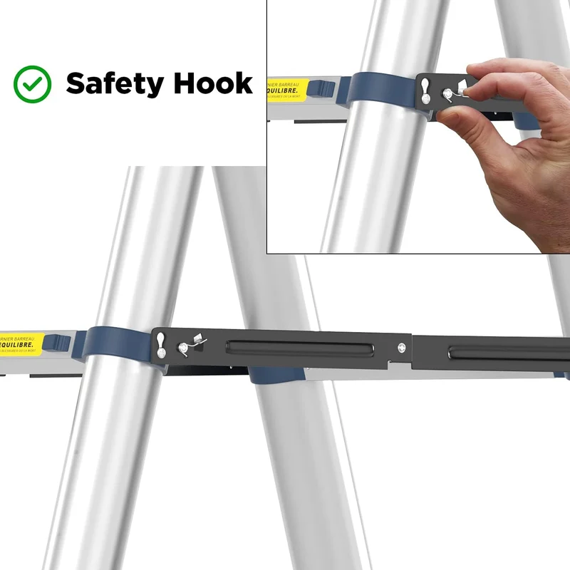 Echelle télescopique PRO en aluminium - 13 échelons - 3.8 m + stabilisateur
