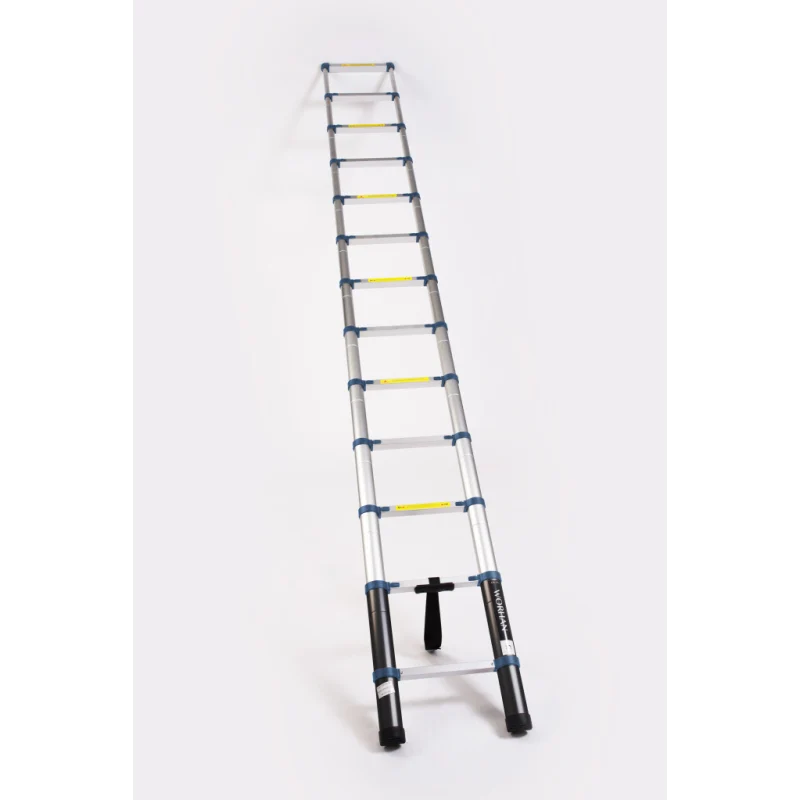 Echelle télescopique en aluminium - 13 échelons - 3,8 m