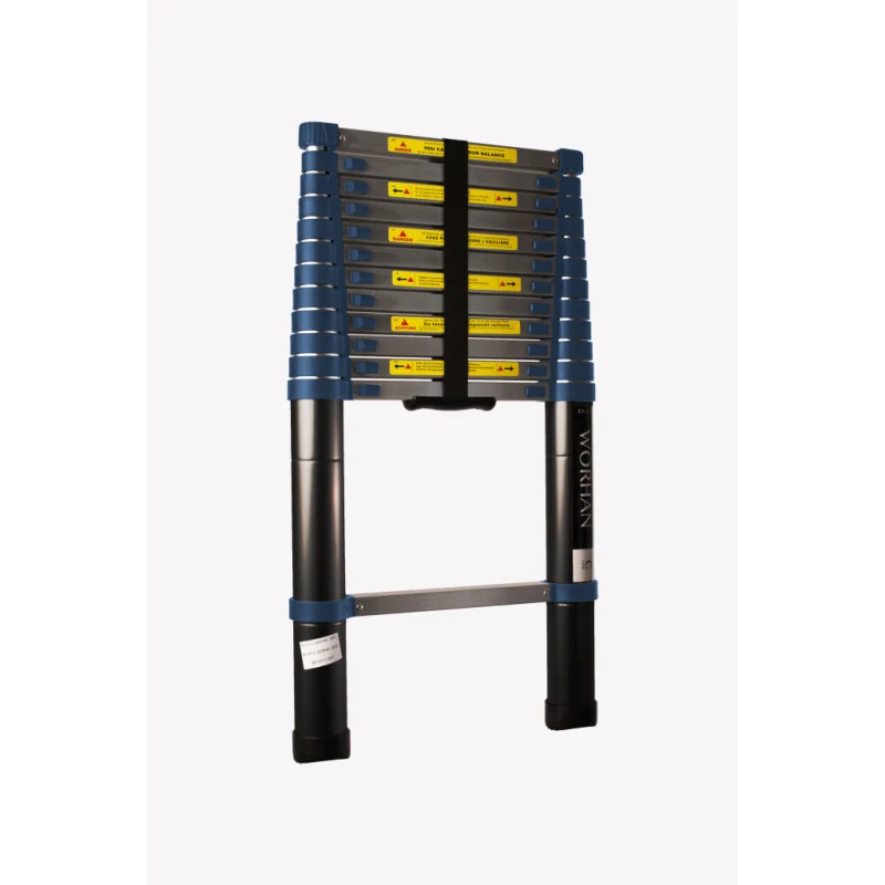 Echelle télescopique en aluminium - 11 échelons - 3,2 m