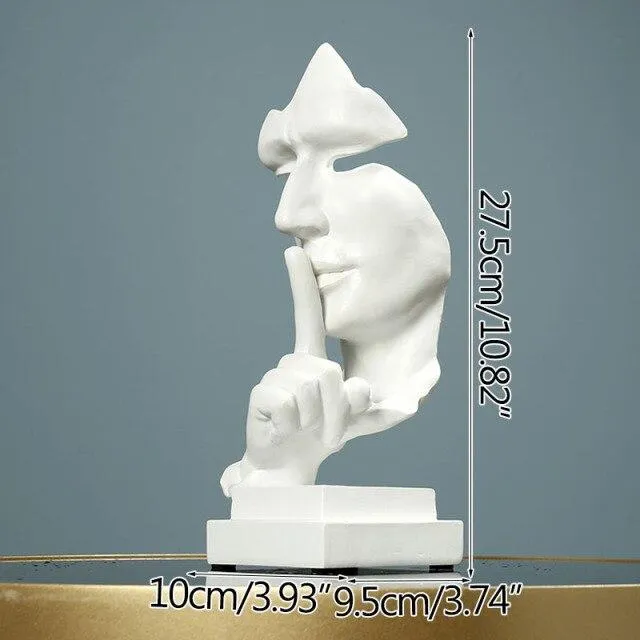 Décoration de la maison Ornements Le Silence Est Or Penseur Personnage Sculpture Antique Résine Figurine Magasin Vitrine Décoration Artware