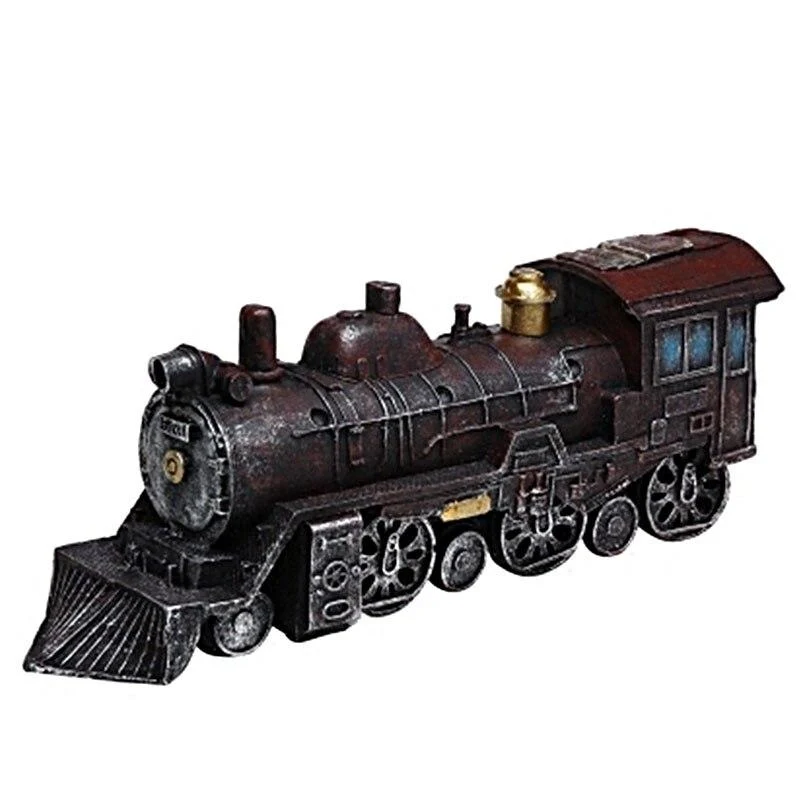 Vintage nostalgique Train à vapeur modèle ornements de bureau artisanat Antique Locomotive modèle décoration de la maison Souvenir cadeaux d'anniversaire
