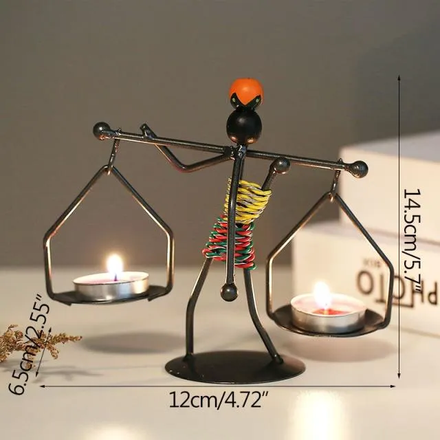 Ornements en métal nordique faits à la main artisanat pour la décoration de la maison bougeoir bougeoir décor Miniature modèle Figurines faites à la main Art cadeaux