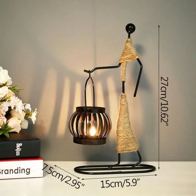 Ornements en métal nordique faits à la main artisanat pour la décoration de la maison bougeoir bougeoir décor Miniature modèle Figurines faites à la main Art cadeaux