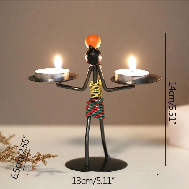 Ornements en métal nordique faits à la main artisanat pour la décoration de la maison bougeoir bougeoir décor Miniature modèle Figurines faites à la main Art cadeaux