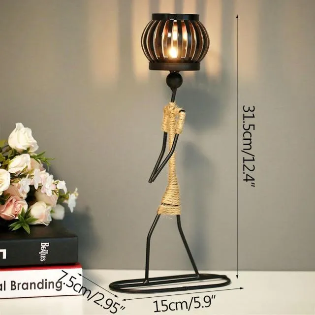 Ornements en métal nordique faits à la main artisanat pour la décoration de la maison bougeoir bougeoir décor Miniature modèle Figurines faites à la main Art cadeaux