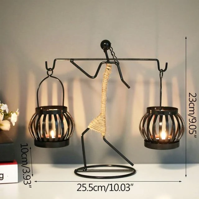 Ornements en métal nordique faits à la main artisanat pour la décoration de la maison bougeoir bougeoir décor Miniature modèle Figurines faites à la main Art cadeaux