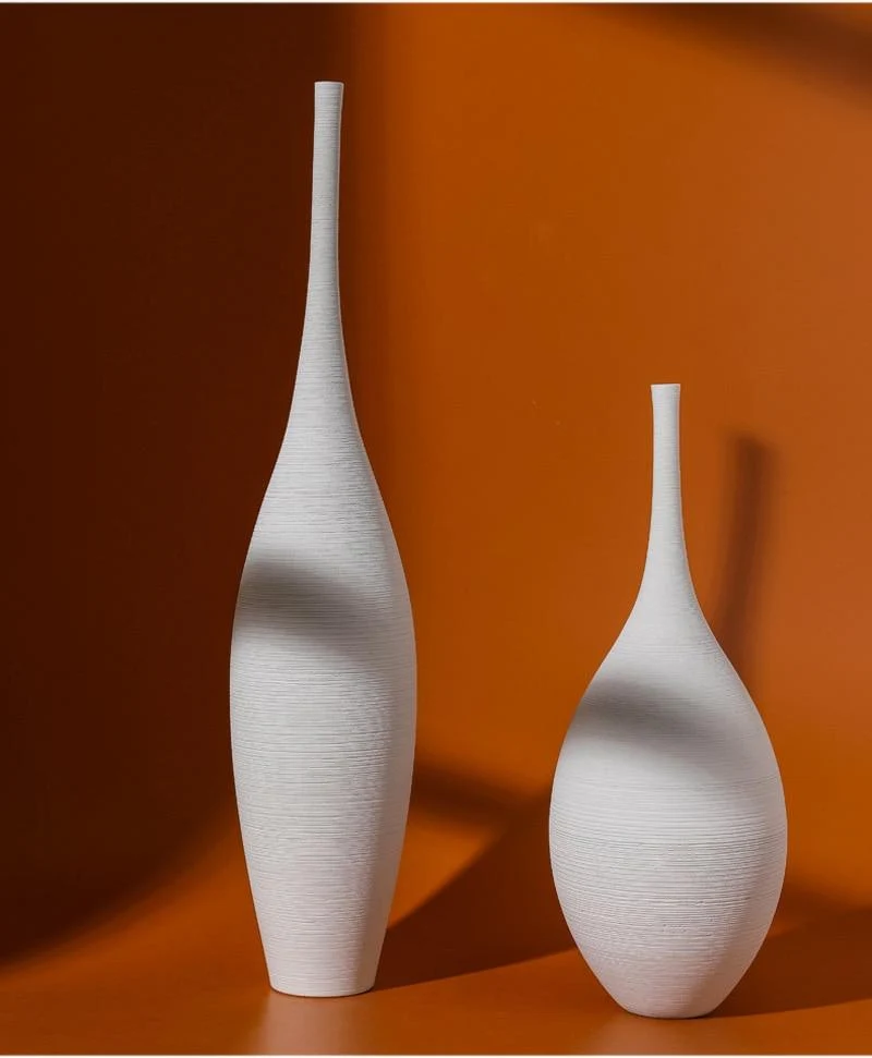 Simplicité Vases À La Main Art Zen Vases Décoration de La Maison Artisanat De Luxe Chevet Restaurant Décoration En Céramique Arrangement De Fleurs