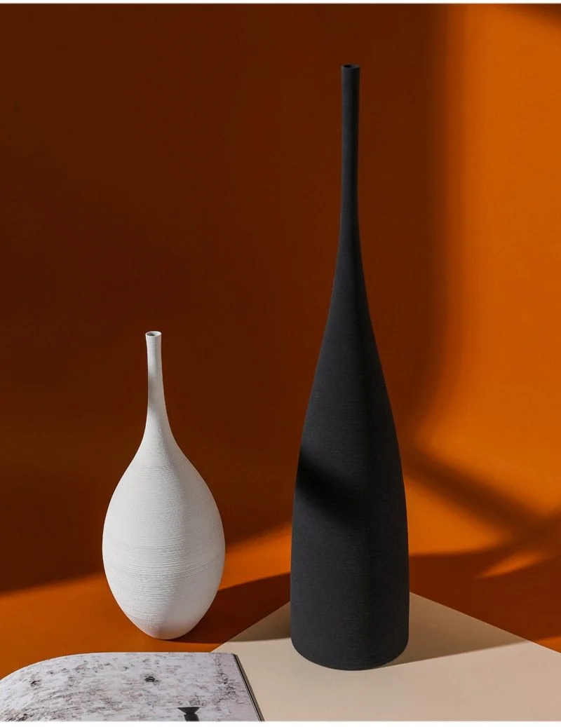 Simplicité Vases À La Main Art Zen Vases Décoration de La Maison Artisanat De Luxe Chevet Restaurant Décoration En Céramique Arrangement De Fleurs