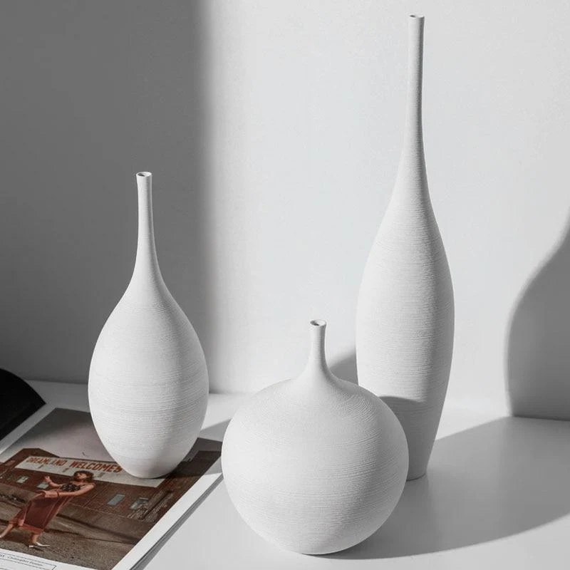 Simplicité Vases À La Main Art Zen Vases Décoration de La Maison Artisanat De Luxe Chevet Restaurant Décoration En Céramique Arrangement De Fleurs