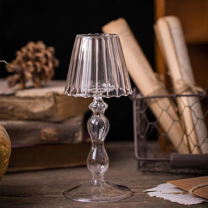 Bougeoir en verre nostalgique nordique fait à la main fournitures pour la maison chandelier ornement salon affichage ameublement décors de mariage