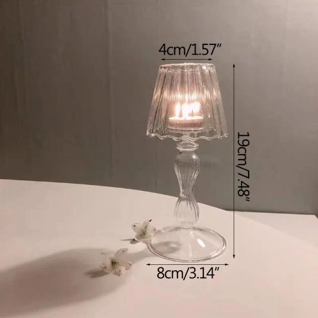 Bougeoir en verre nostalgique nordique fait à la main fournitures pour la maison chandelier ornement salon affichage ameublement décors de mariage