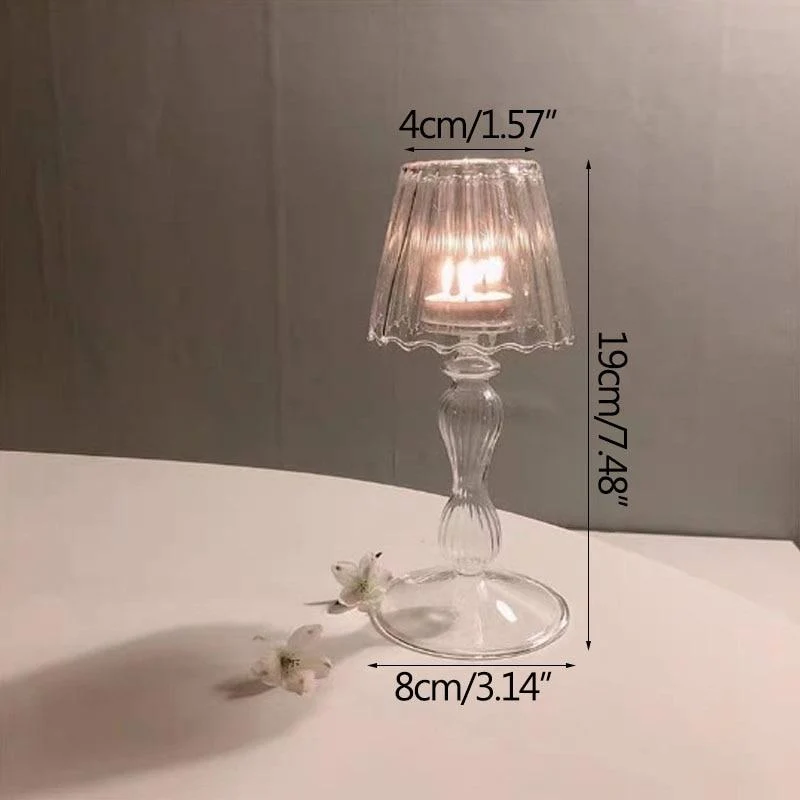 Bougeoir en verre nostalgique nordique fait à la main fournitures pour la maison chandelier ornement salon affichage ameublement décors de mariage