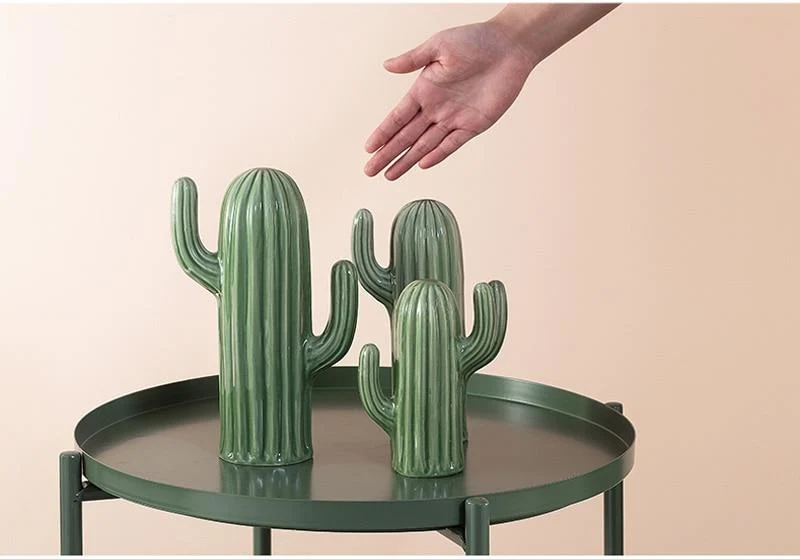 Nordique Céramique Simulation Cactus Miniature Modèle Décorations Pour La Maison Salon Cave À Vin Décoration Ornement Artisanat Ornement