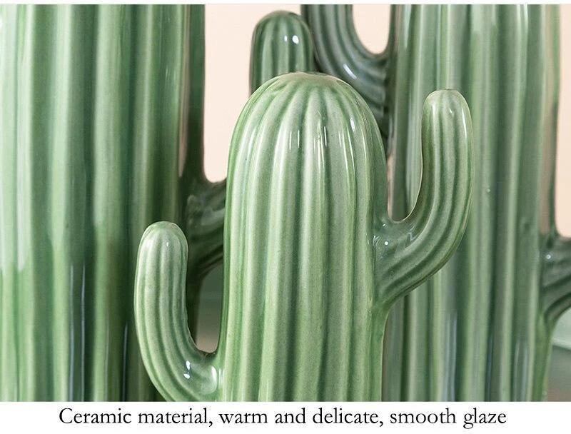 Nordique Céramique Simulation Cactus Miniature Modèle Décorations Pour La Maison Salon Cave À Vin Décoration Ornement Artisanat Ornement