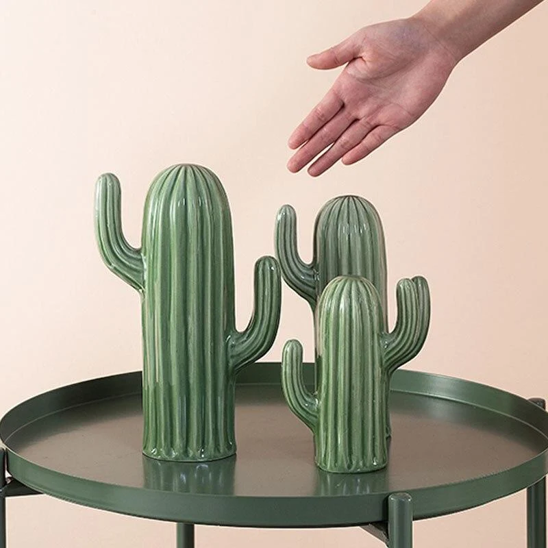 Nordique Céramique Simulation Cactus Miniature Modèle Décorations Pour La Maison Salon Cave À Vin Décoration Ornement Artisanat Ornement