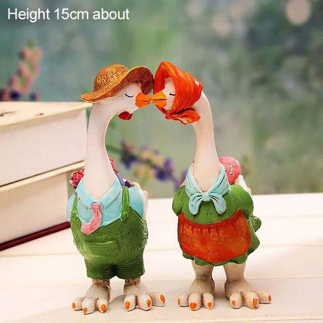 Décor à la maison créatif poulet famille ornement résine poupée artisanat ornement Animal Figurine cadeau d'anniversaire décoration de la maison accessoires