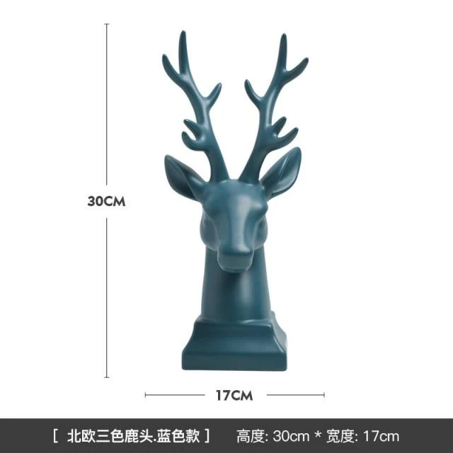 Europe céramique tête de cerf modèle Figurines ornements décoration de la maison accessoires Elk Miniature serre-livres bureau artisanat cadeau de mariage