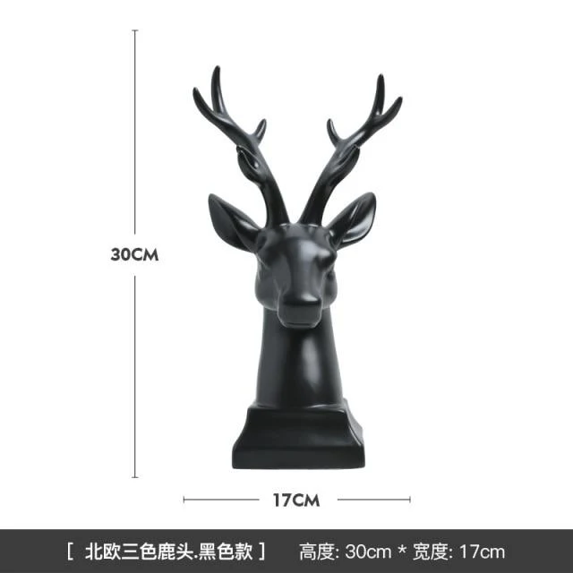 Europe céramique tête de cerf modèle Figurines ornements décoration de la maison accessoires Elk Miniature serre-livres bureau artisanat cadeau de mariage