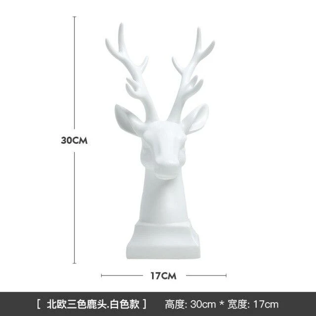 Europe céramique tête de cerf modèle Figurines ornements décoration de la maison accessoires Elk Miniature serre-livres bureau artisanat cadeau de mariage