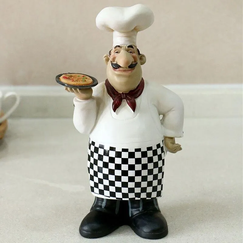 Décor de Restaurant occidental Design moderne Chef et modèle de gâteau ornements artisanat en résine Figurines miniatures maison cuisine décoration cadeau
