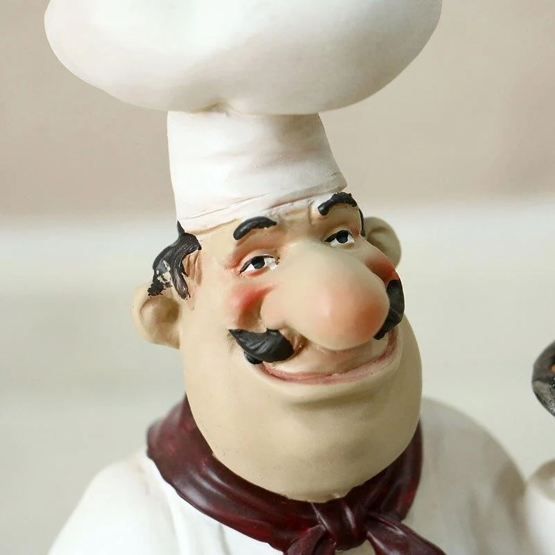Décor de Restaurant occidental Design moderne Chef et modèle de gâteau ornements artisanat en résine Figurines miniatures maison cuisine décoration cadeau