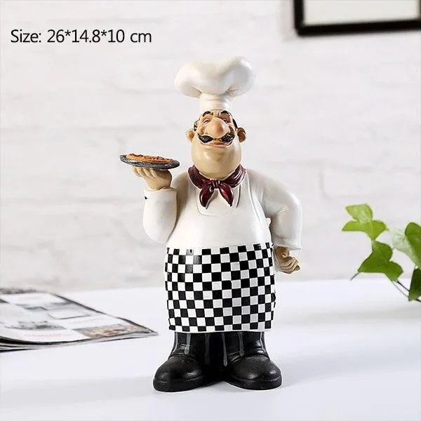 Décor de Restaurant occidental Design moderne Chef et modèle de gâteau ornements artisanat en résine Figurines miniatures maison cuisine décoration cadeau