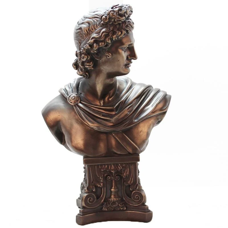 Creative Bronze Résine Penseur Statut Ornements Décoration de La Maison Rétro Caractère Européen Sculpture Art Figurines Cadeaux D'affaires