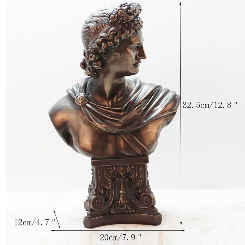 Creative Bronze Résine Penseur Statut Ornements Décoration de La Maison Rétro Caractère Européen Sculpture Art Figurines Cadeaux D'affaires