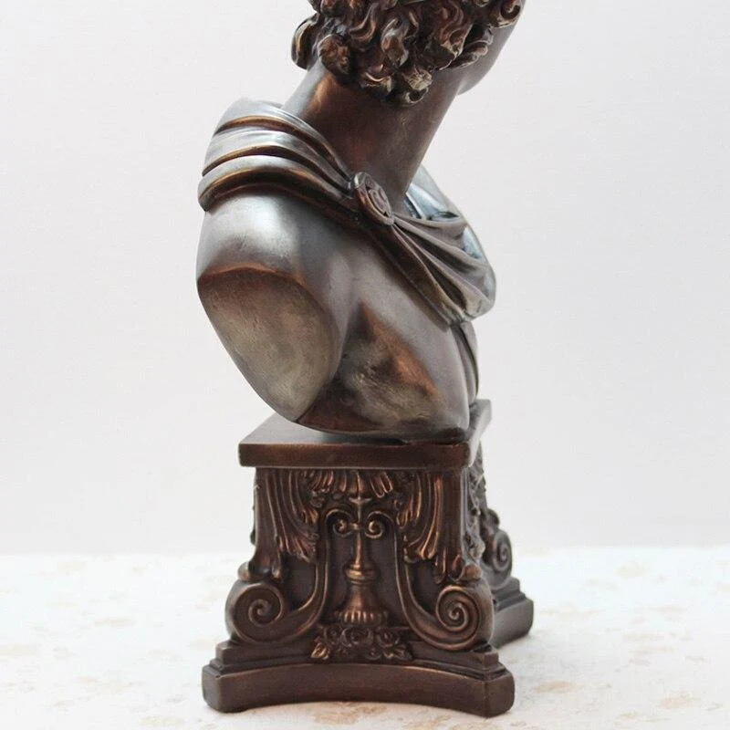 Creative Bronze Résine Penseur Statut Ornements Décoration de La Maison Rétro Caractère Européen Sculpture Art Figurines Cadeaux D'affaires