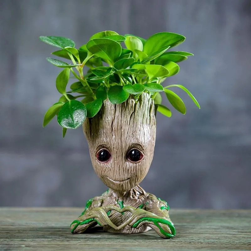 Drôle Groot Plantes Pot Avec Amour Coeur Maison Ornements De Bureau Décoration Accessoires Fille Ami Cadeaux Figurines Décor À La Maison